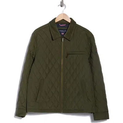 London Fog Rivervale Quilted Barn Jacket In Green