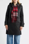 London Fog Short Raincoat With Scarf In Black