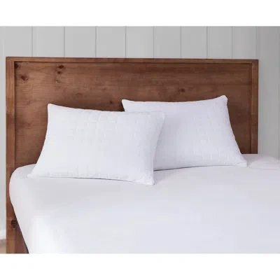 London Fog Shredded Memory Foam Medium Support Pillow (set Of 2) In White