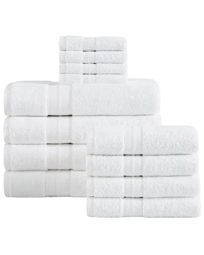 London Fog Signature Solid 12pc Towel Set In Burgundy