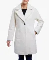 London Fog Single Button-front 35" Peacoat In Cream In White