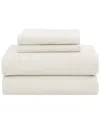 London Fog Solid Flannel Sheet Set In White