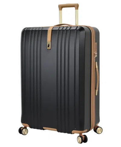 London Fog Southbridge Large Expandable Hardside Spinner In Black