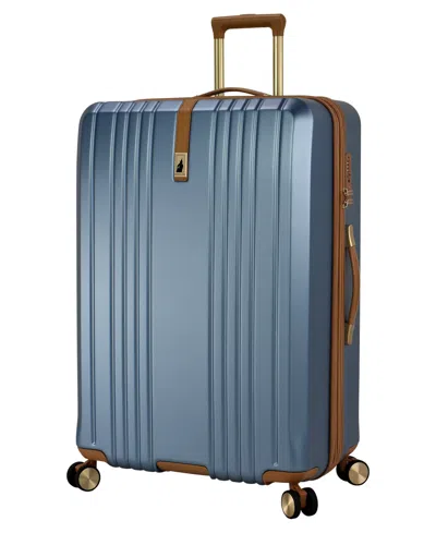 London Fog Southbridge Large Expandable Hardside Spinner In Blue