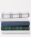 London Fog Super Soft Cotton Flannel Sheet Sets In Blue
