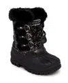 London Fog Toddler Girls Idina Duck Lace Up Boots In Black