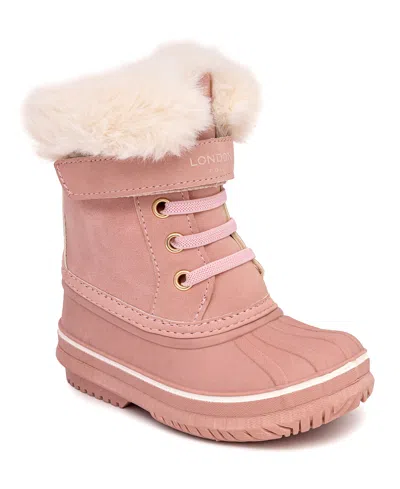 London Fog Kids' Toddler Girls Snowbunn Cold Weather Boot In Pink