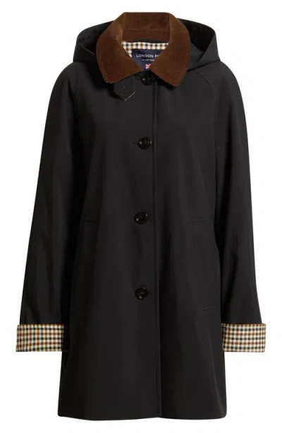 London Fog Topper Water Resistant Jacket In Black