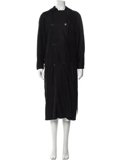 Pre-owned London Fog Trench Coat In Black