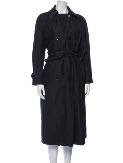 Pre-owned London Fog Trench Coat In Black