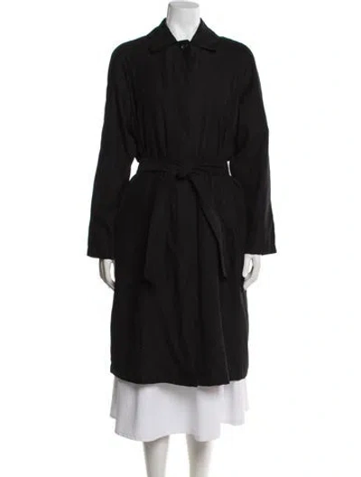 Pre-owned London Fog Trench Coat In Black