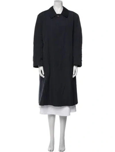 Pre-owned London Fog Trench Coat In Blue