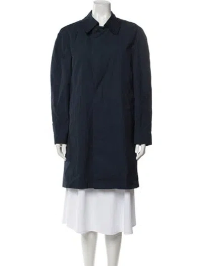 Pre-owned London Fog Trench Coat In Blue