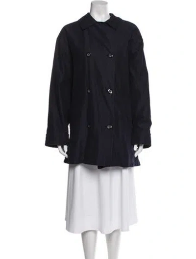 Pre-owned London Fog Trench Coat In Blue