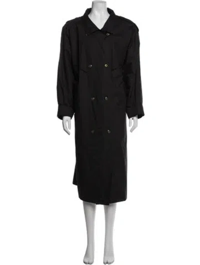 Pre-owned London Fog Trench Coat In Blue