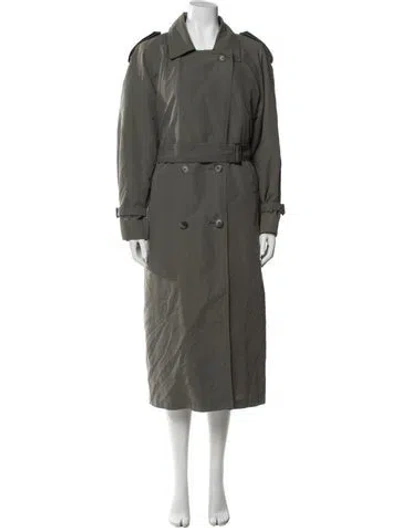 Pre-owned London Fog Trench Coat In Gray
