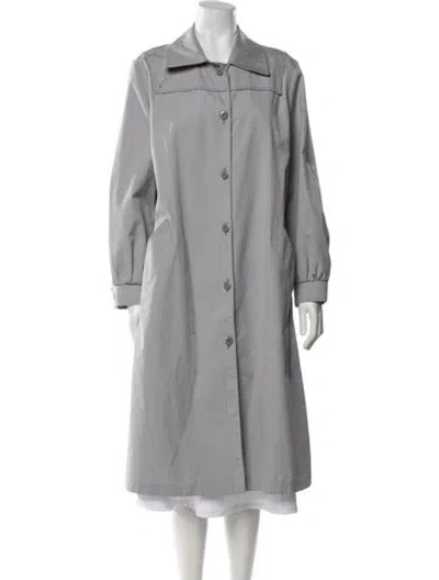 Pre-owned London Fog Trench Coat In Grey