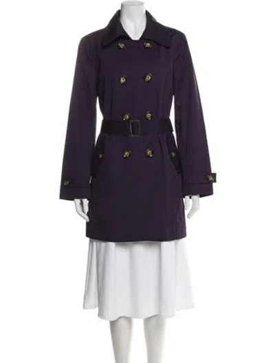 Pre-owned London Fog Trench Coat In Purple