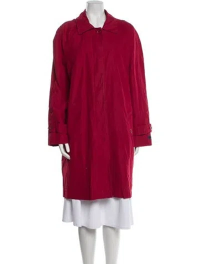 Pre-owned London Fog Trench Coat In Red