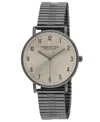 London Fog Unisex Baldwin Black Link Alloy Watch, 37mm In Black