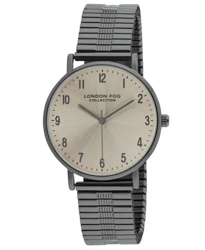London Fog Unisex Baldwin Black Link Alloy Watch, 37mm