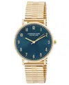 London Fog Unisex Baldwin Gold Link Alloy Watch, 37mm In Gold