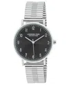 London Fog Unisex Baldwin Silver Link Alloy Watch, 37mm In Silver