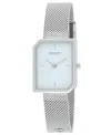 London Fog Unisex Cavern Silver Alloy Mesh Watch, 24mm In Silver