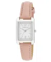 London Fog Unisex Chancery Pink Leather Watch, 22mm In Pink
