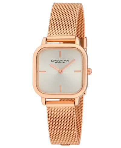 London Fog Unisex Exeter Rose Gold Alloy Mesh Strap Watch, 26mm