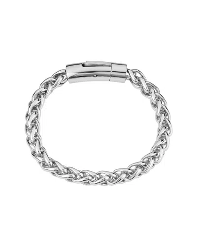 London Fog Unisex Interlocking Chain Bracelet In Metallic