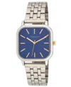 London Fog Unisex Orchard Silver Link Alloy Watch, 35mm In Silver