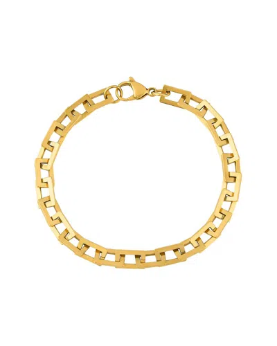London Fog Unisex Square Link Bracelet In Gold