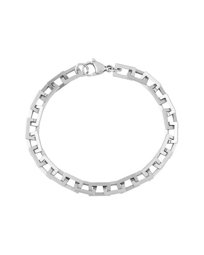 London Fog Unisex Square Link Bracelet In Metallic