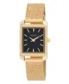 London Fog Unisex Warwick Gold Alloy Mesh Watch, 25mm In Gold