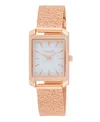 London Fog Unisex Warwick Rose Gold Alloy Mesh Watch, 25mm In Rose Gold