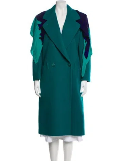 Pre-owned London Fog Vintage Wool Coat In Blue