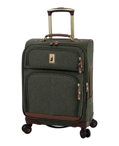 London Fog Wallington 20" Expandable Spinner Carry-on In Blue