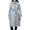 London Fog Women's Belted Hooded Water-resistant Trench Coat In Koala