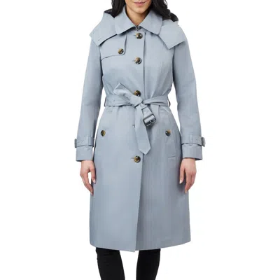 London Fog Long Trench Coat In Brown
