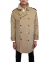 London Fog Westwood Double Breasted Trench Coat In Khaki In Green