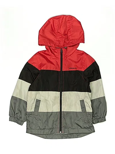 Pre-owned London Fog Kids' Windbreaker Jacket In Red