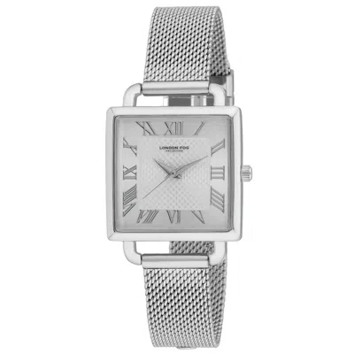 Pre-owned London Fog Women's 28mm Bristol Mesh Strap Watch (lf025) In Silver
