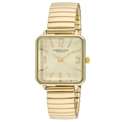 Pre-owned London Fog Women's 28mm Shewsbury Expansion Bracelet Watch (lf032) In Gold