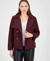 London Fog Women's Double-breasted Belted Trench Coat, Exclusively At Macy's In Burgundy