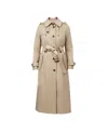 London Fog Heritage Trench Raincoat With Removable Hood In Neutral