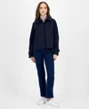 London Fog Women's Short Single-breasted Trench Coat, Exclusively At Macy's In Blue