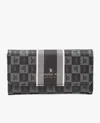 London Fog Women's Sophia Signature Flap Wallet In Black In Black
