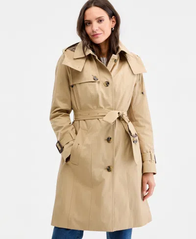 London Fog Women's Trench Coat In British Khaki