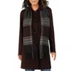 London Fog Womens Wool Blend Cold Weather Walker Coat In Brown